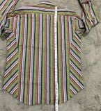 Robert Graham Multi-Colored Long Sleeve Striped Dress Shirt Men's L 15