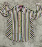 Robert Graham Multi-Colored Long Sleeve Striped Dress Shirt Men's L 3