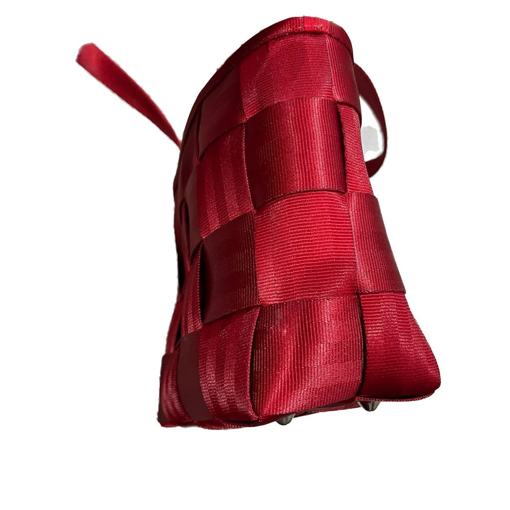 HARVEYS Seatbelt Bag Top Handle Small Tote Purse in Cherry Red 4