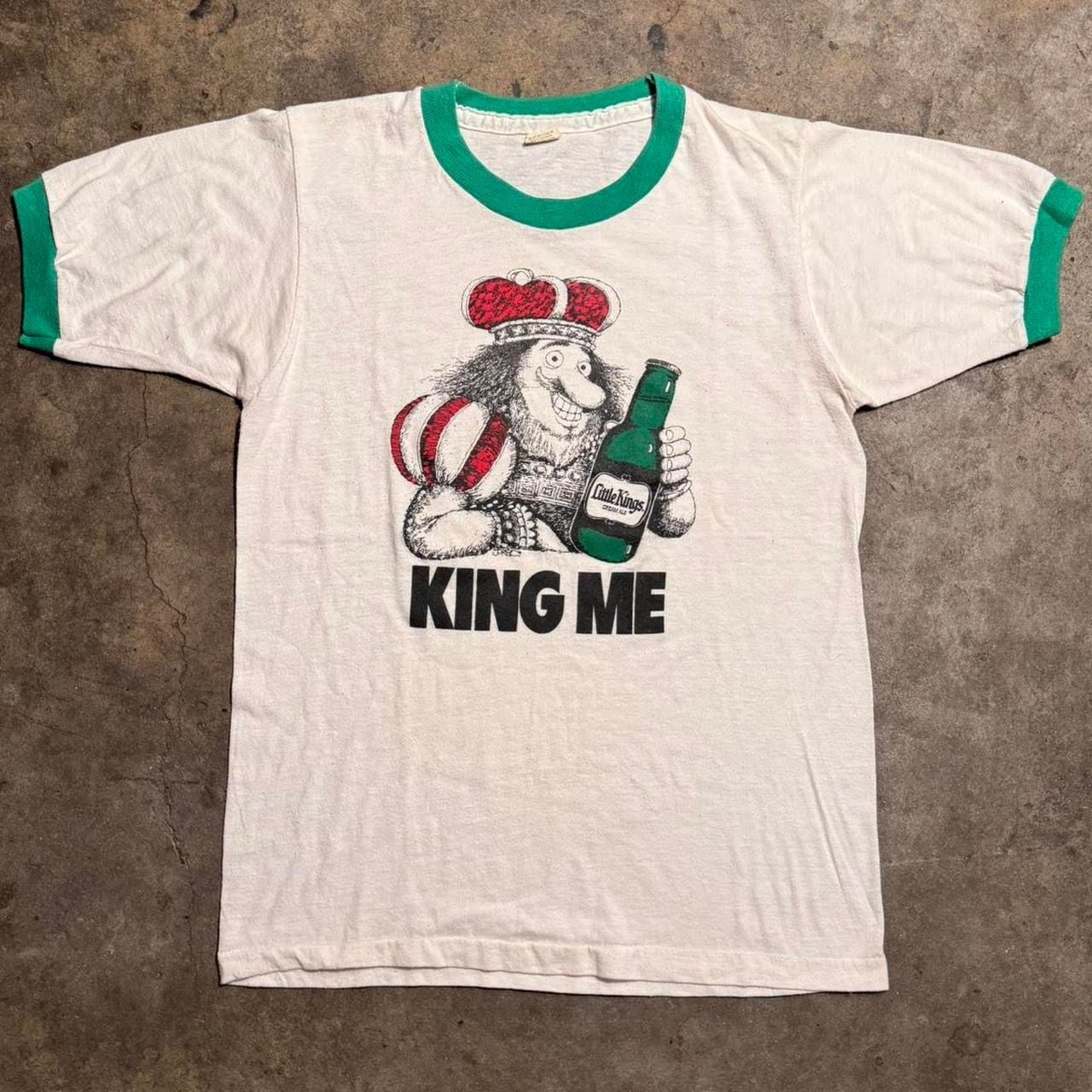 80s Little Kings Cream Ale “King Me” Beer Promo T-shirt Small UK 2