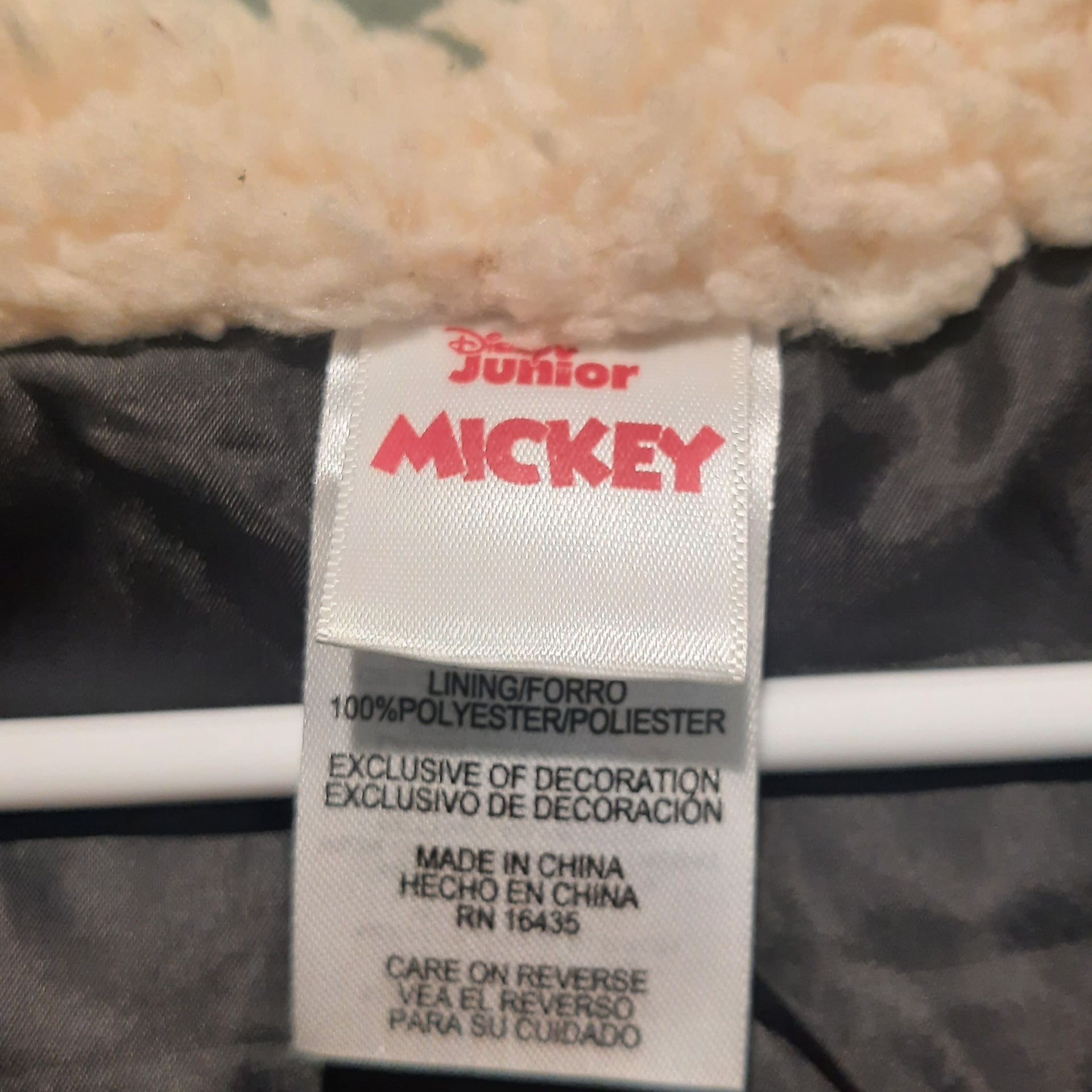 Disney Junior Mickey, lined vest for kids. 7 years. Hood with mouseears. 4