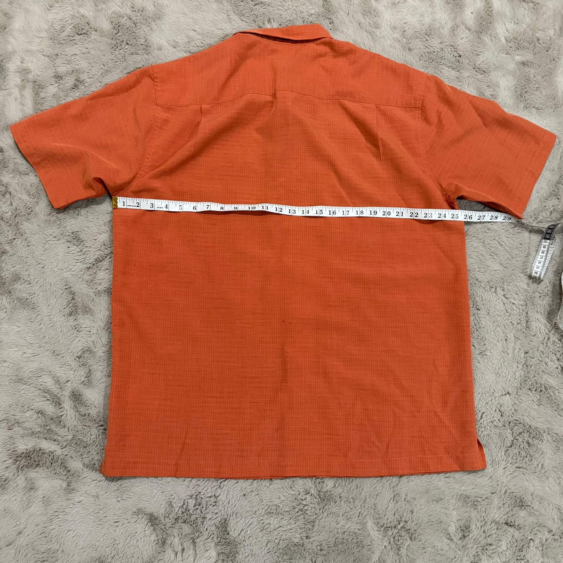 Quicksilver Men's Short Sleeve Button-Up Shirt Orange Size XL 7