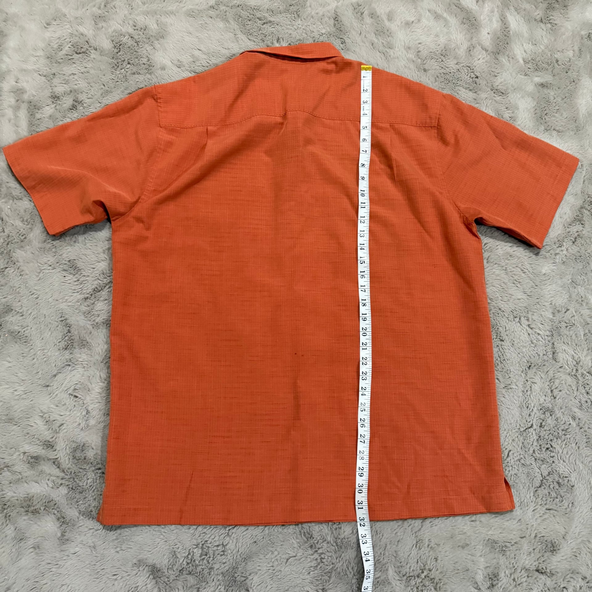 Quicksilver Men's Short Sleeve Button-Up Shirt Orange Size XL 8