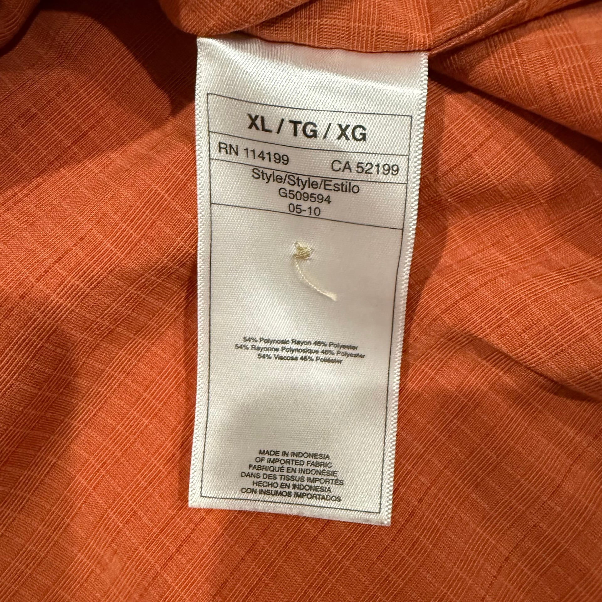 Quicksilver Men's Short Sleeve Button-Up Shirt Orange Size XL 5