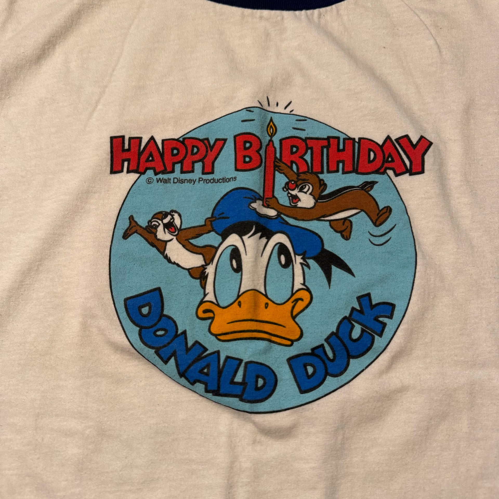 1984 Disney DISNEYLAND Cast summer picnic Tshirt Large Donald Duck Birthday 2