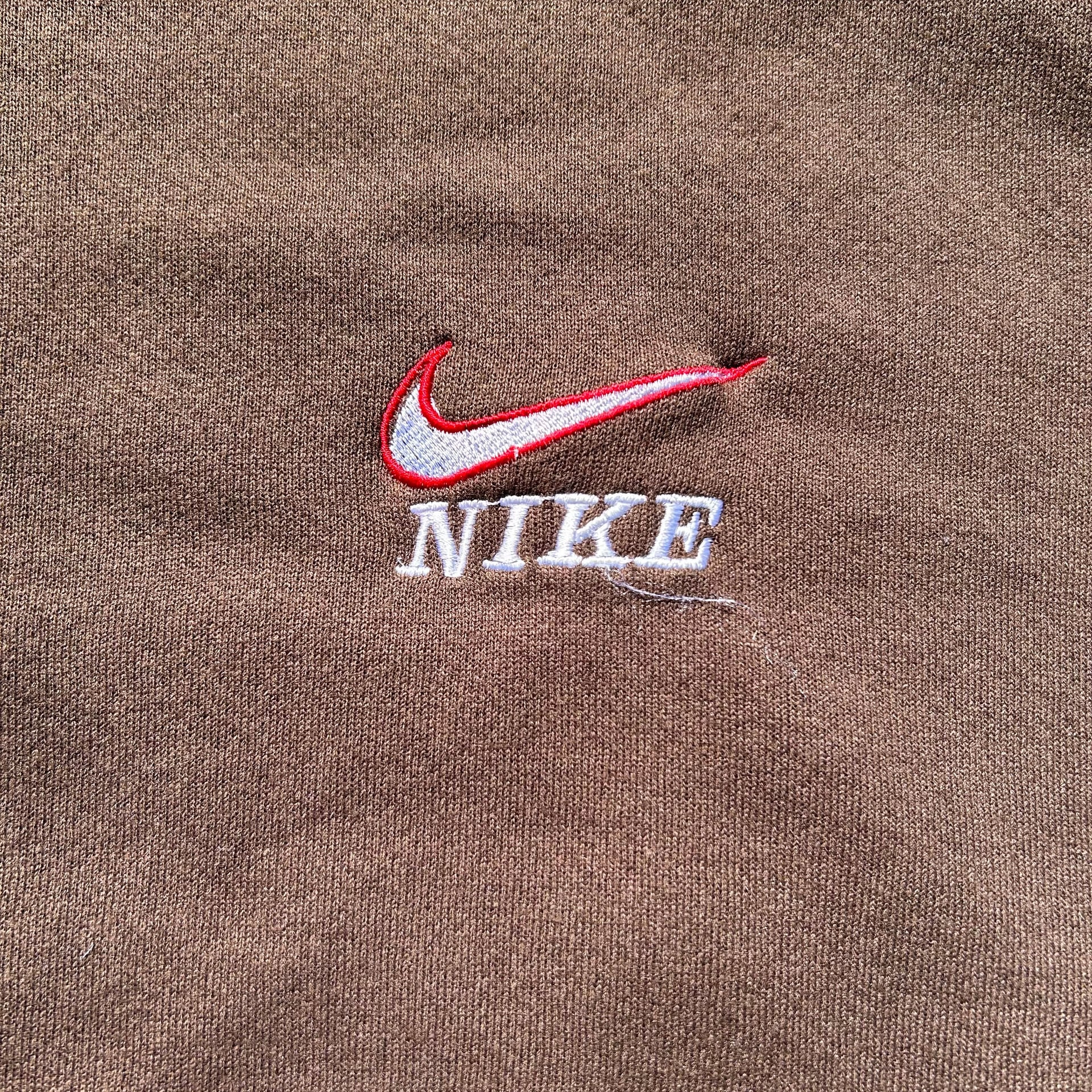 Made In Usa × Nike × Vintage 90s Vintage Nike Chocolate Brown Side Swoosh 5