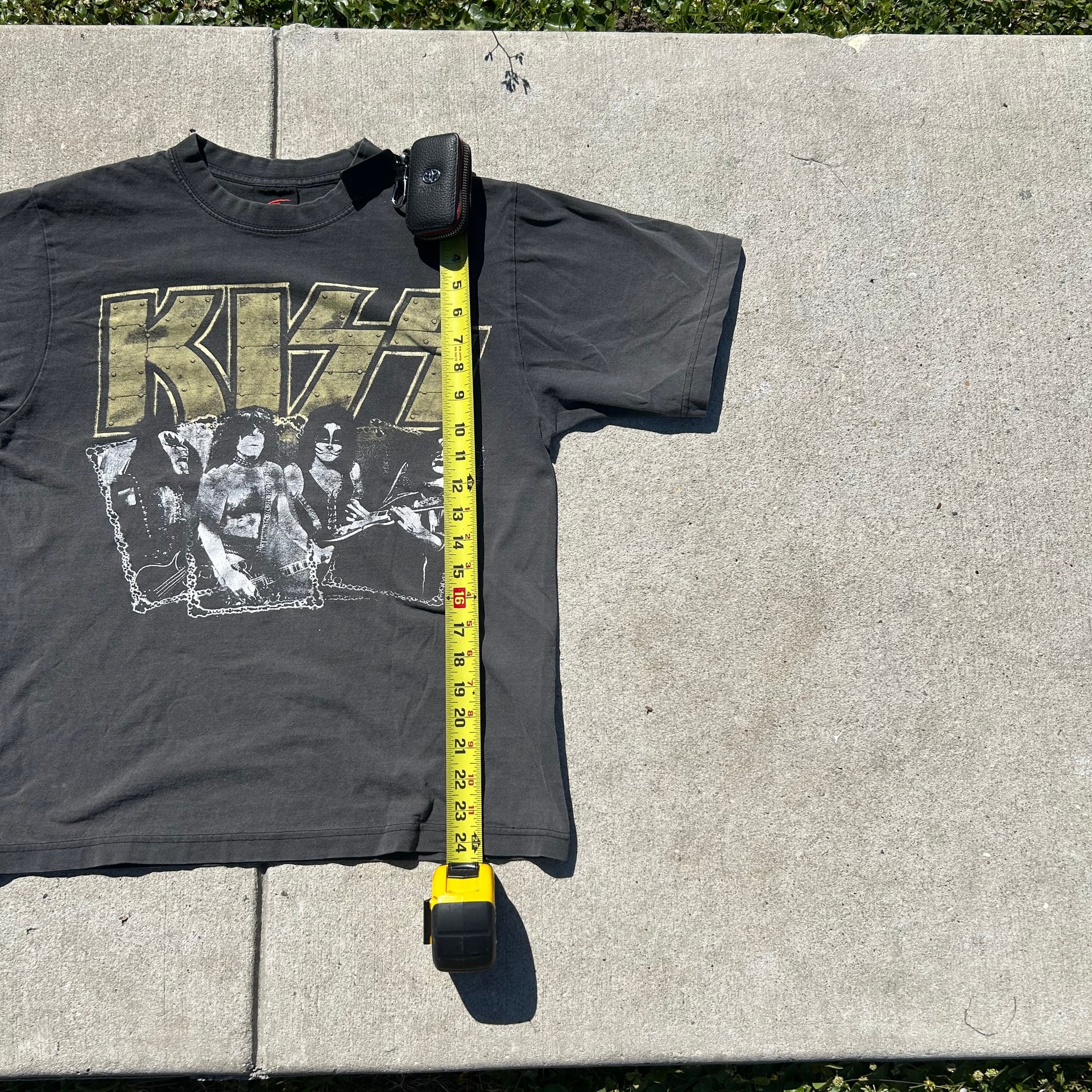 Kiss Band Concert Black Tee Shirt Men's L See Measurements CH Gold Series 00's 2
