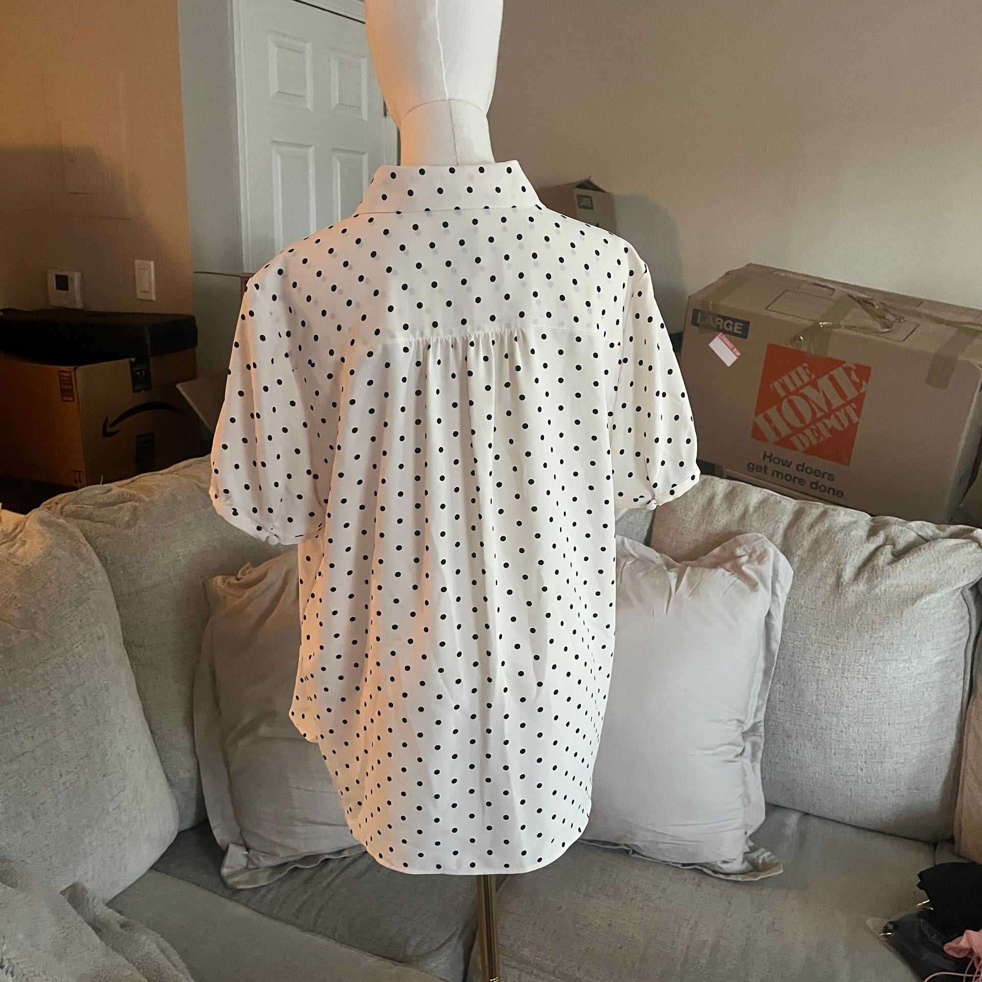 Anne Klein Dot-Print Blouse 5