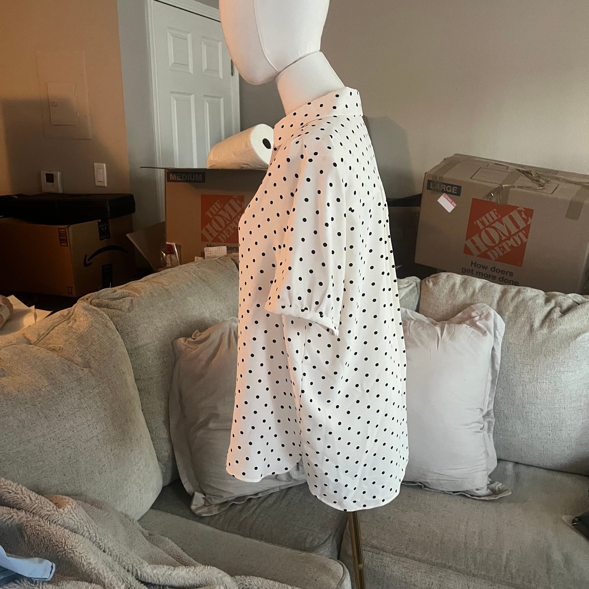 Anne Klein Dot-Print Blouse 4