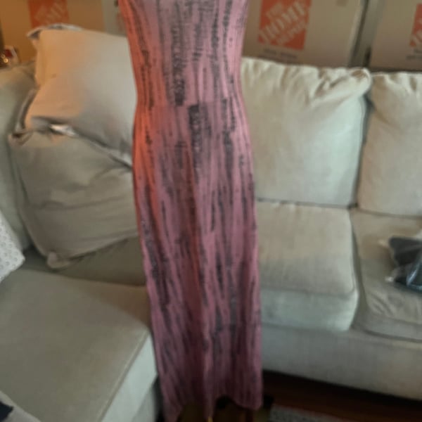 Tie-dye Print Back Lace-up Stretch Maxi Dress – LMC