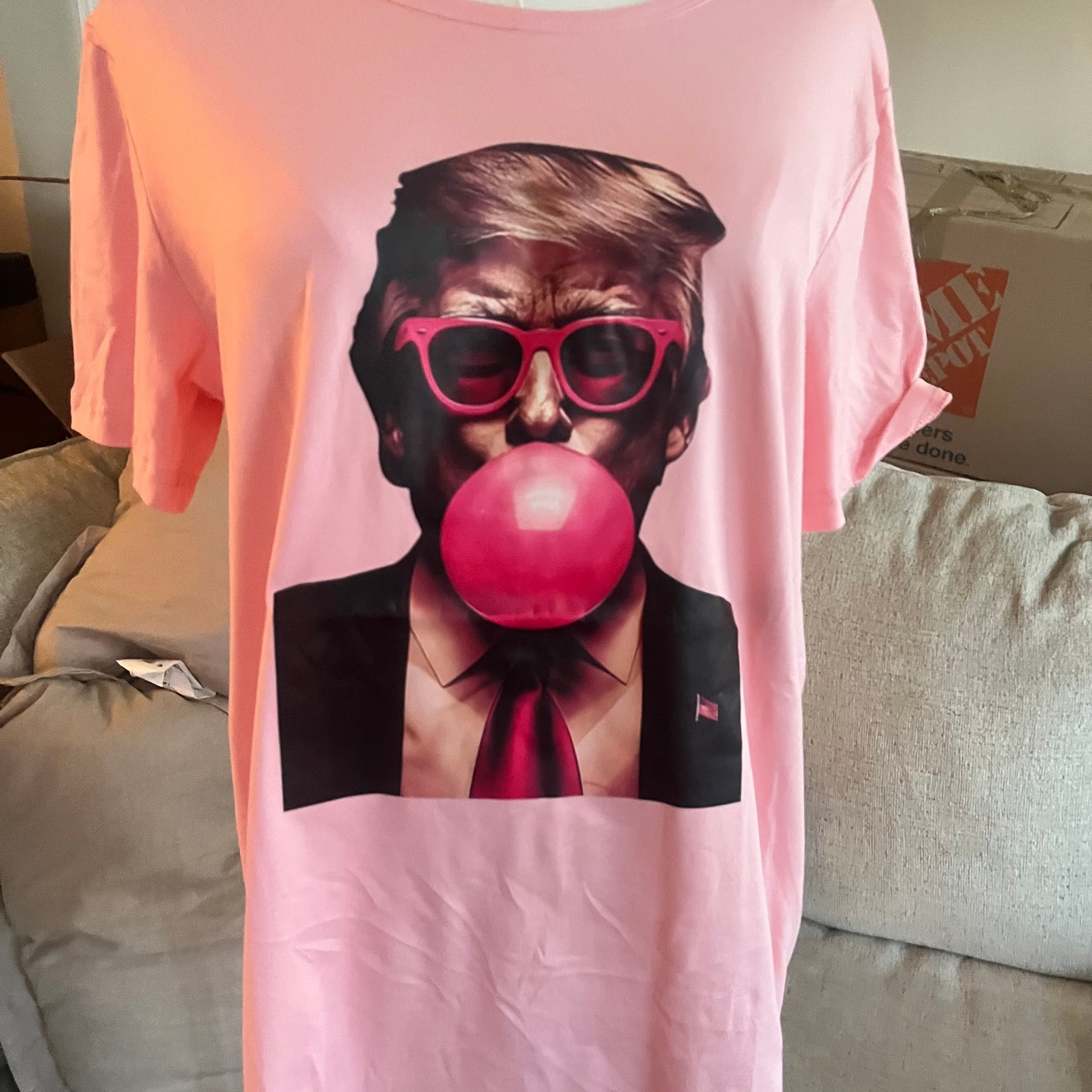 TeesAndTankYou Bubblegum Trump Shirt Unisex Medium Pink 1