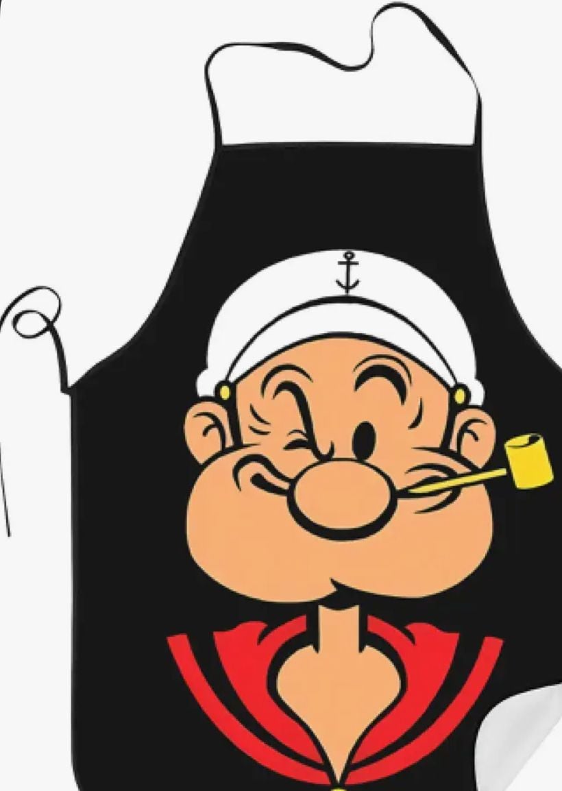 Popeye The Sailor Man Song" Apron for Sale by alhern67 1
