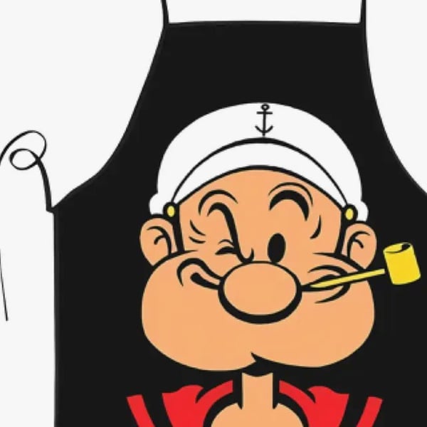 Popeye The Sailor Man Song" Apron for Sale by alhern67