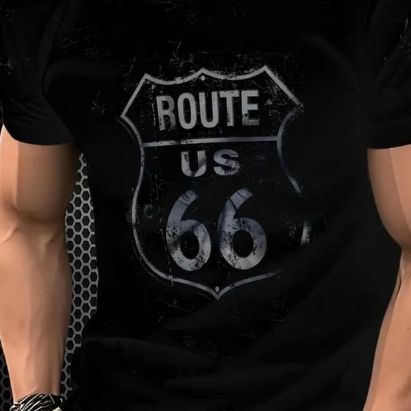 US Route 66 Historical Sign - Distressed Road Trip Design - .com,