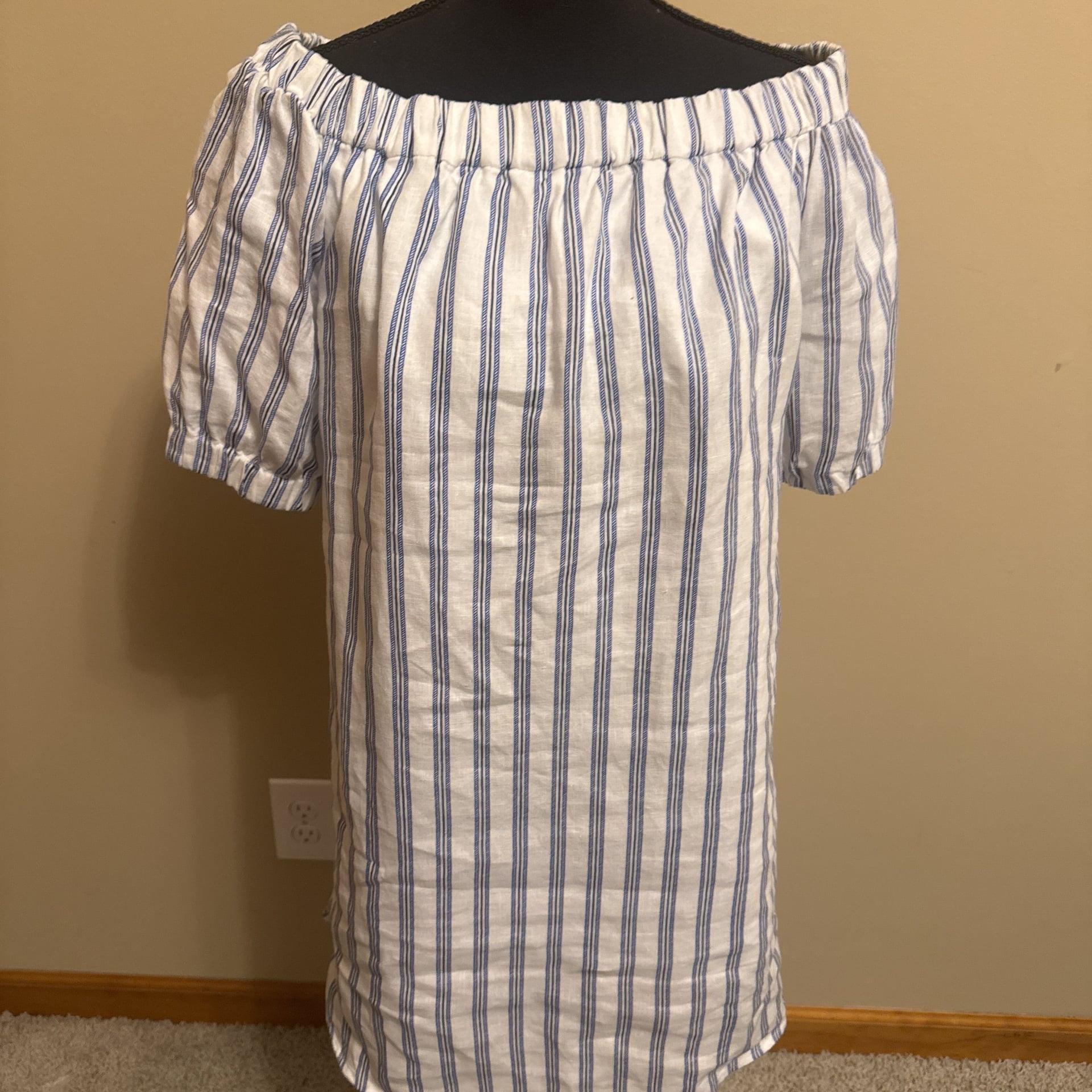 Michael Kors Women's Knee Length Short Sleeve Striped Dresses for Women for sale 1