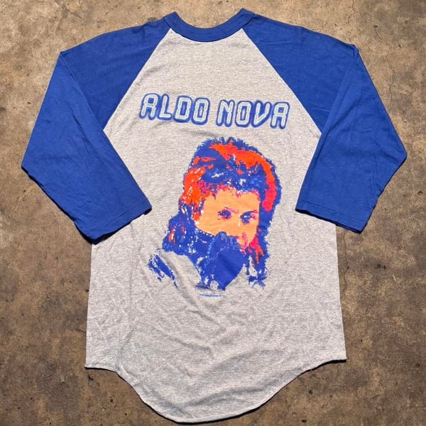 1980s Aldo Nova Raglan I Am A Subject 3/4 Sleeve shirt Medium 
