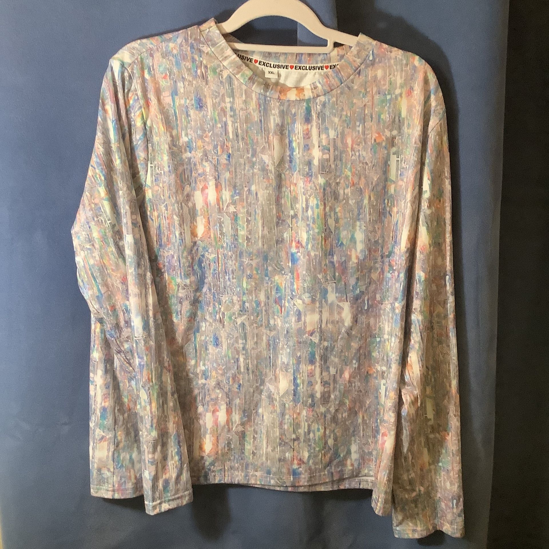 Abstract Multicolor Long Sleeve Shirt 1