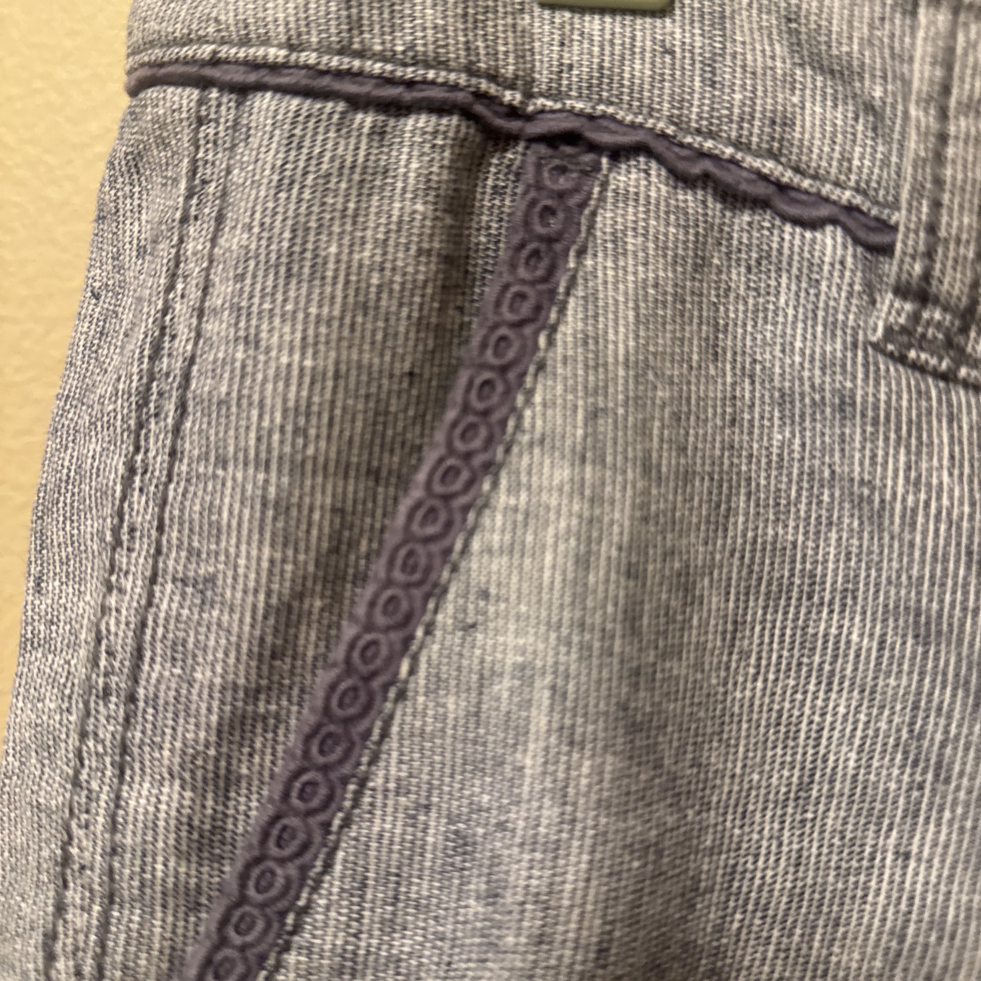 Pilcro Anthropologie Pants Womens No. 8 Blue Linen Wide Leg Pockets 3