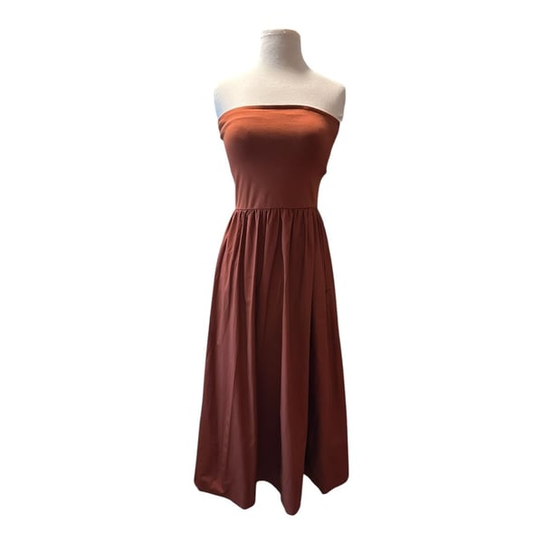 Express NWT Rust Tube Dress Elastic Waist  Includes straps and Pockets SZ Med 