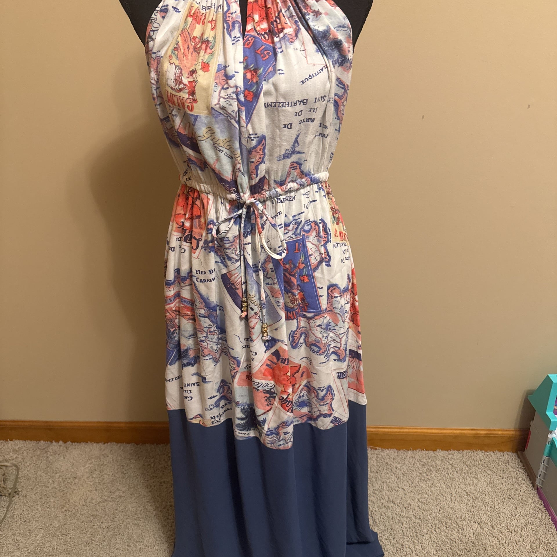 Peter Som Caribbean maxi dress -size s 2