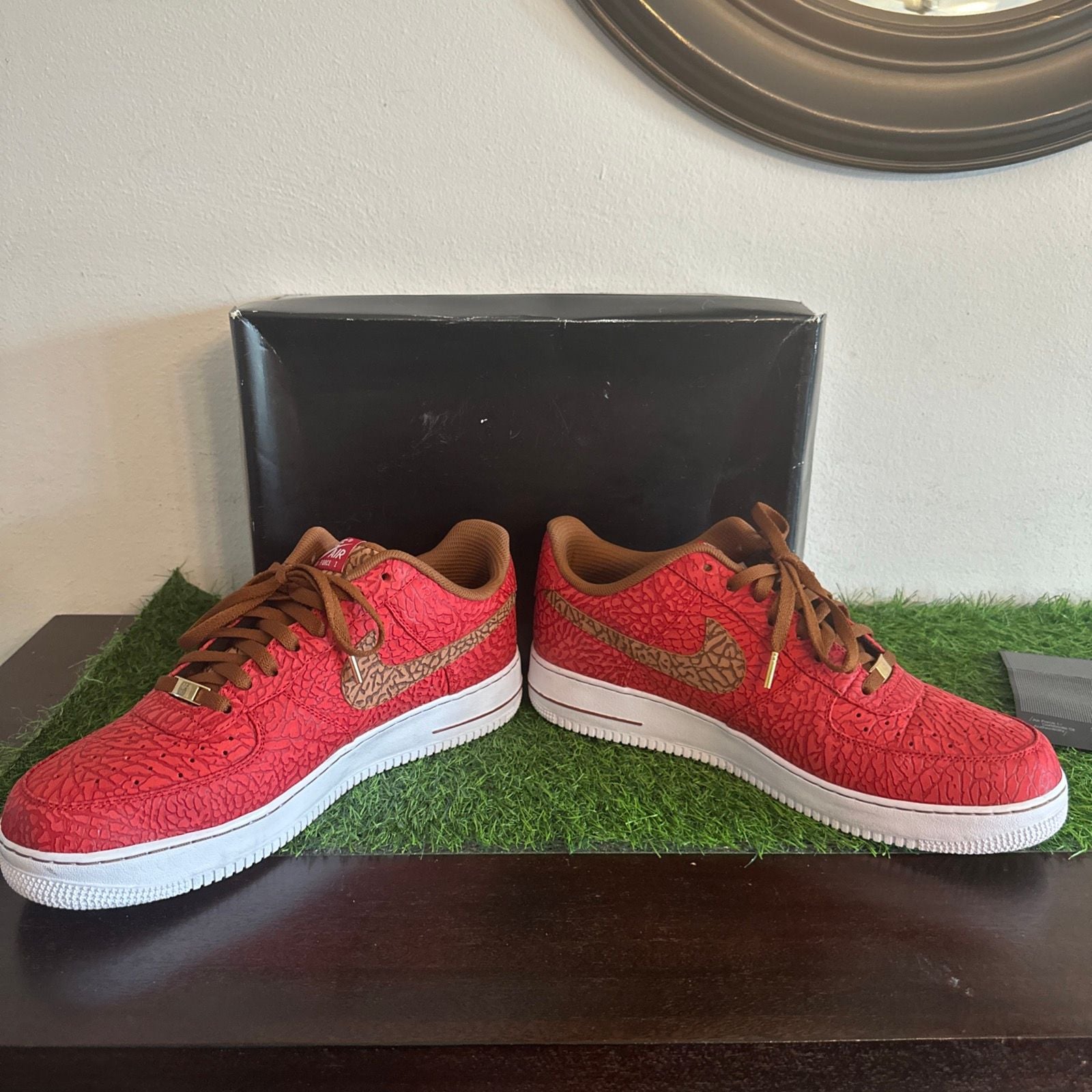Nike Air Force 1 ID 444758 981 By You Elephant AF1 Red 2012 Size 13 3