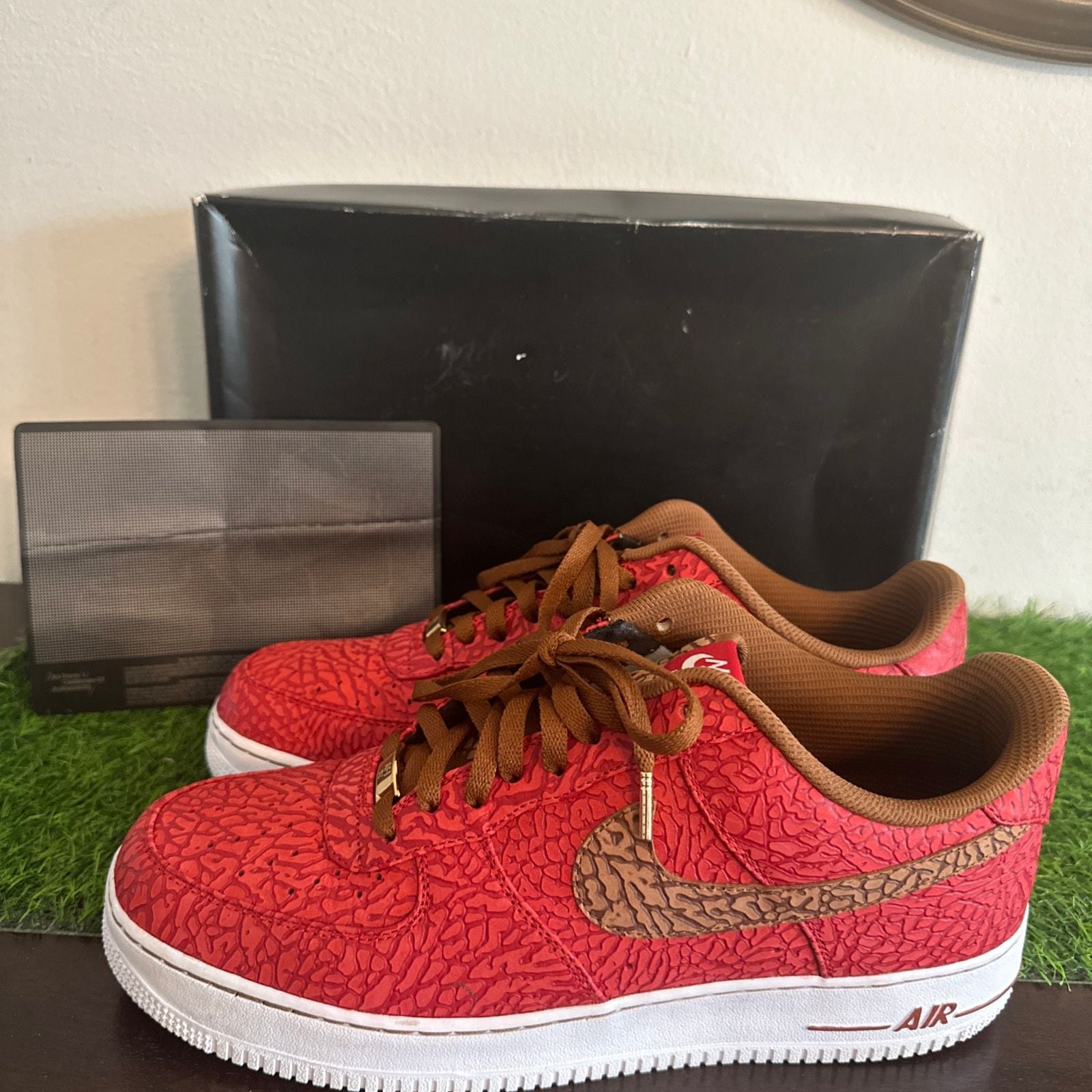 Nike Air Force 1 ID 444758 981 By You Elephant AF1 Red 2012 Size 13 1