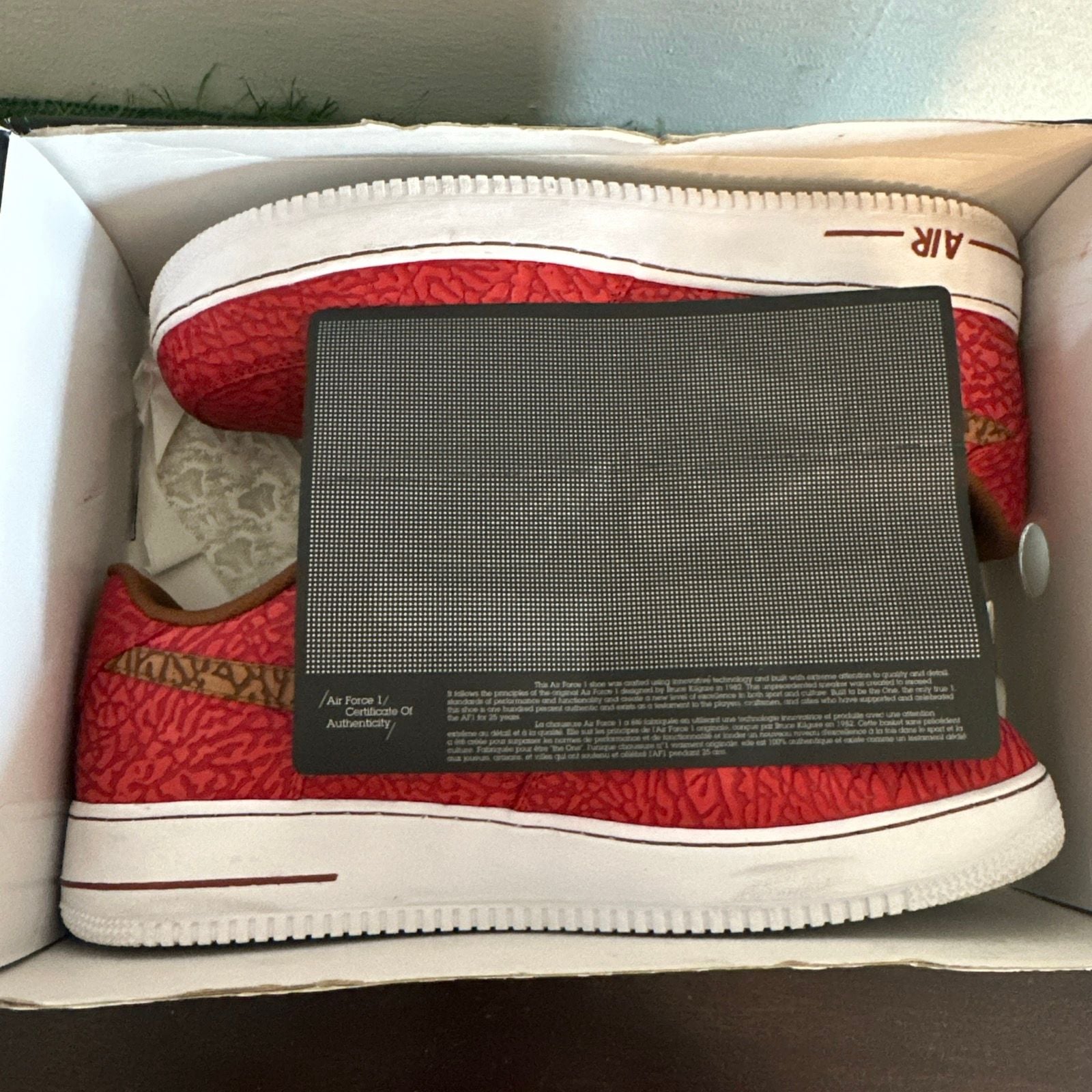 Nike Air Force 1 ID 444758 981 By You Elephant AF1 Red 2012 Size 13 7