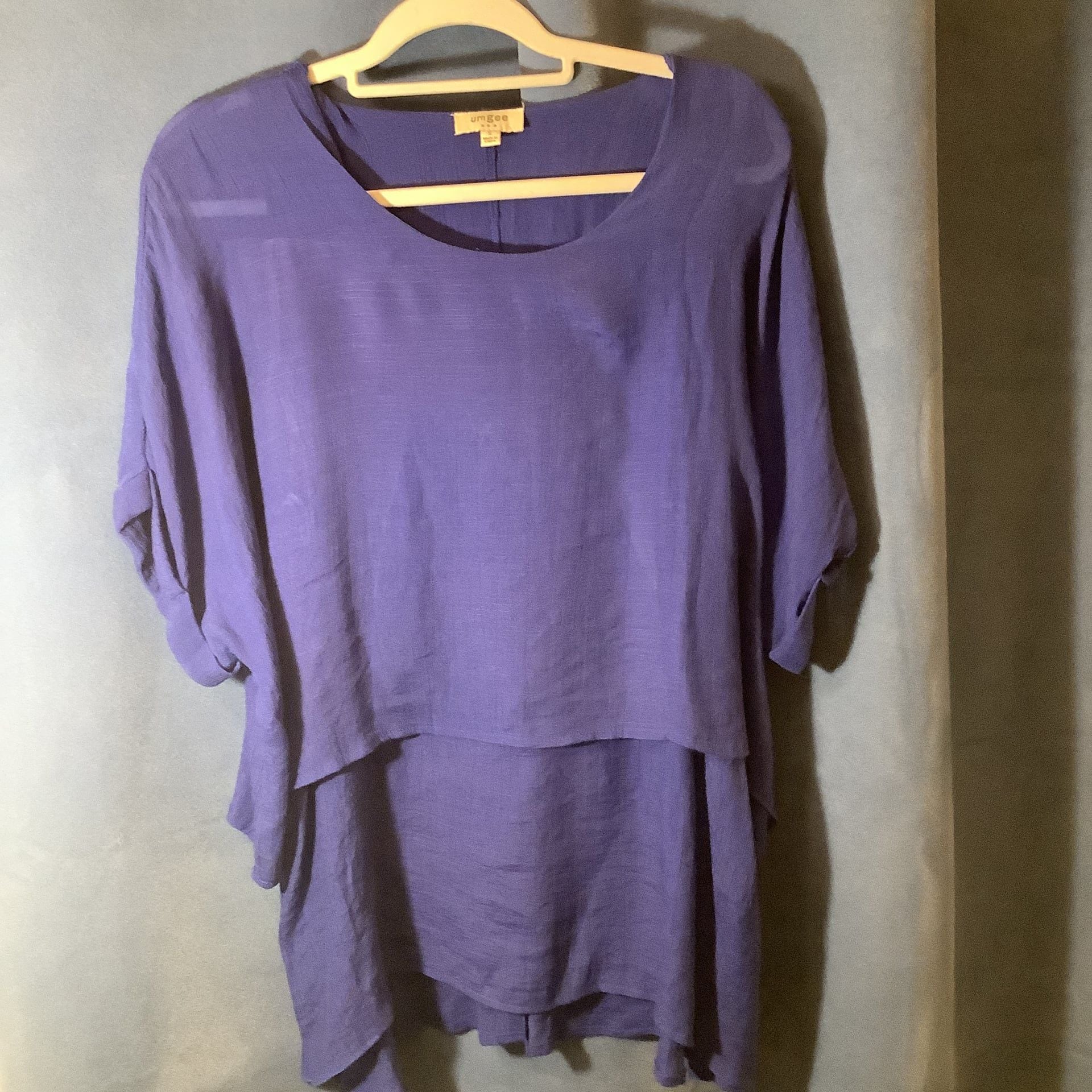 Women's Purple Asymmetric Tunic Top 2