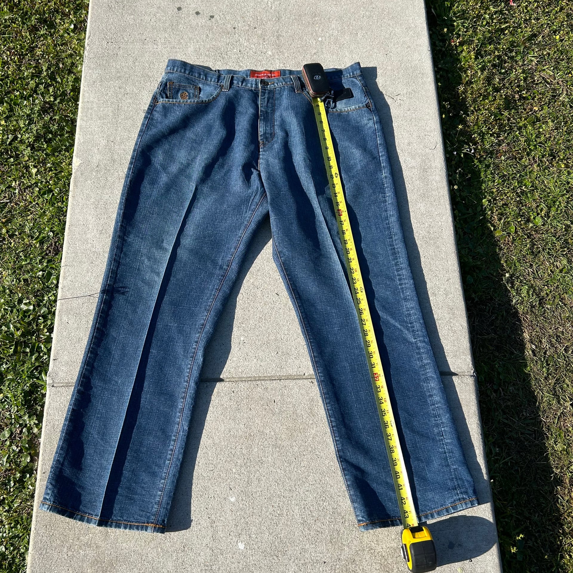Vintage Rocawear Flap Pocket Denim Jeans Mens 42 Baggy Wide Leg Y2K 2