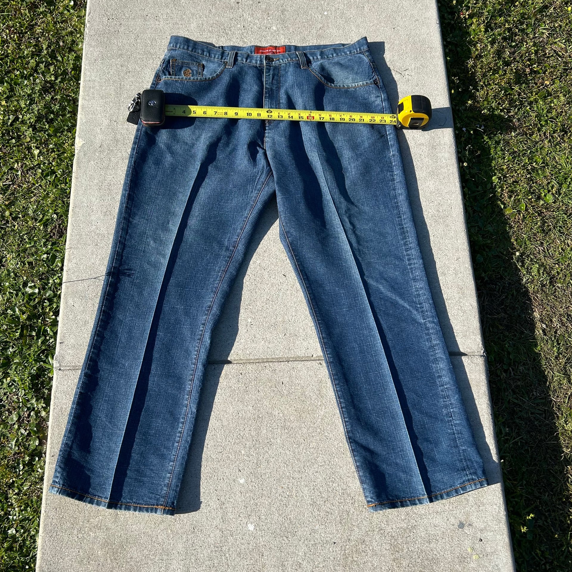 Vintage Rocawear Flap Pocket Denim Jeans Mens 42 Baggy Wide Leg Y2K 1