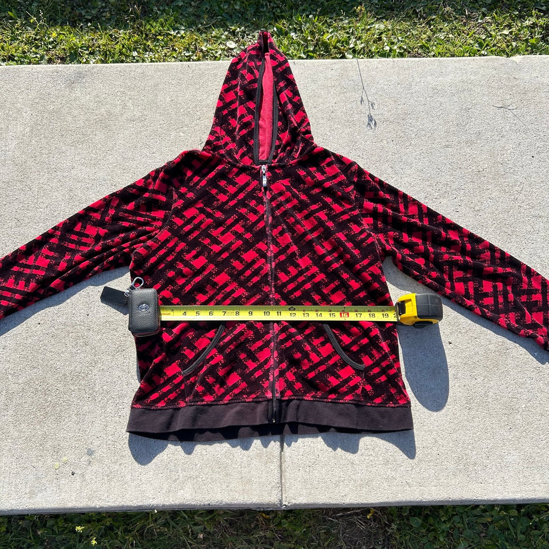 Y2K Female Patterned Zip-Up Hoodie 1