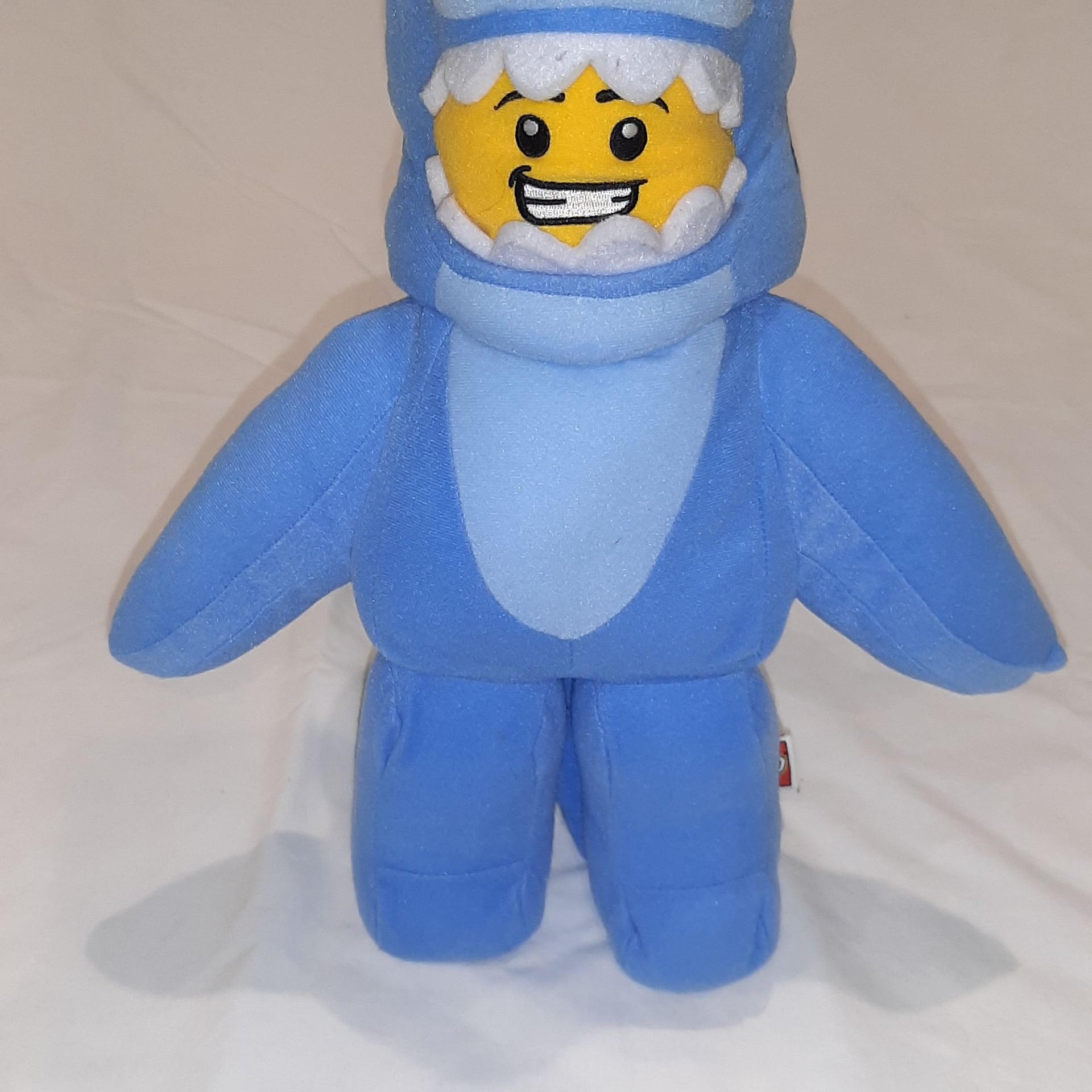 LEGO Minifigure Man Shark Suit Guy Blue 14” Soft Toy Plush VGUC Missing Tag 5
