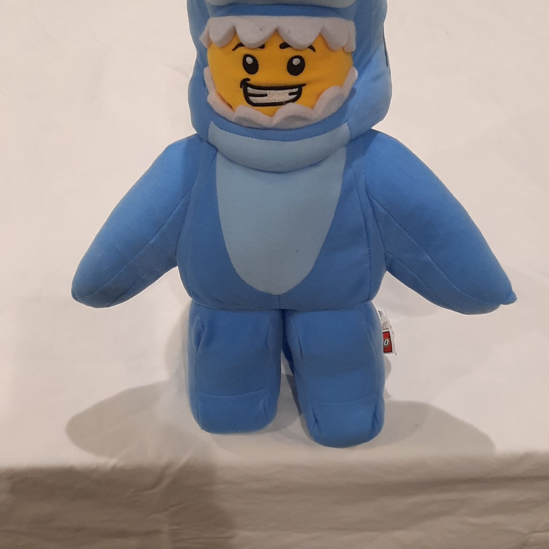 LEGO Minifigure Man Shark Suit Guy Blue 14” Soft Toy Plush VGUC Missing Tag 6