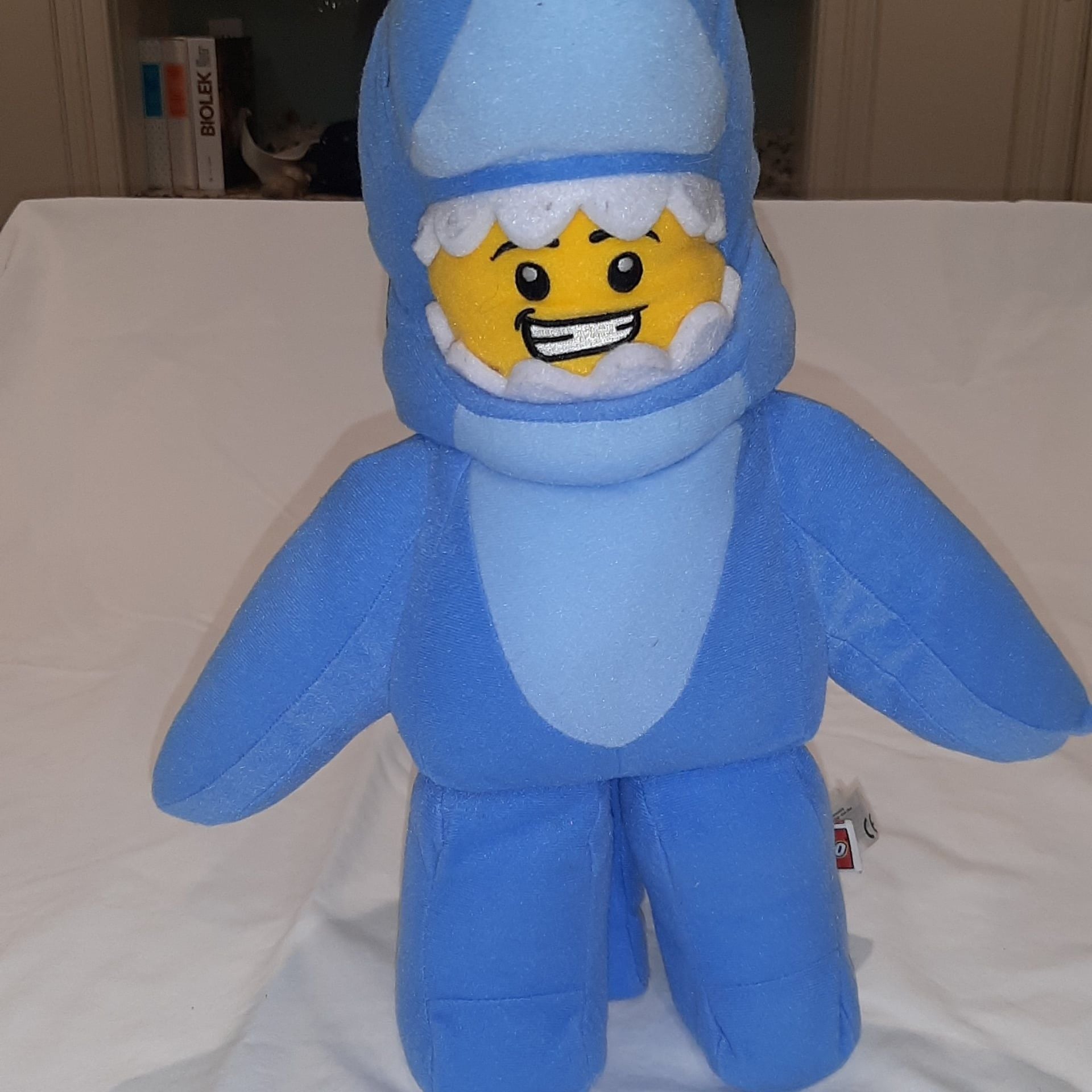 LEGO Minifigure Man Shark Suit Guy Blue 14” Soft Toy Plush VGUC Missing Tag 2