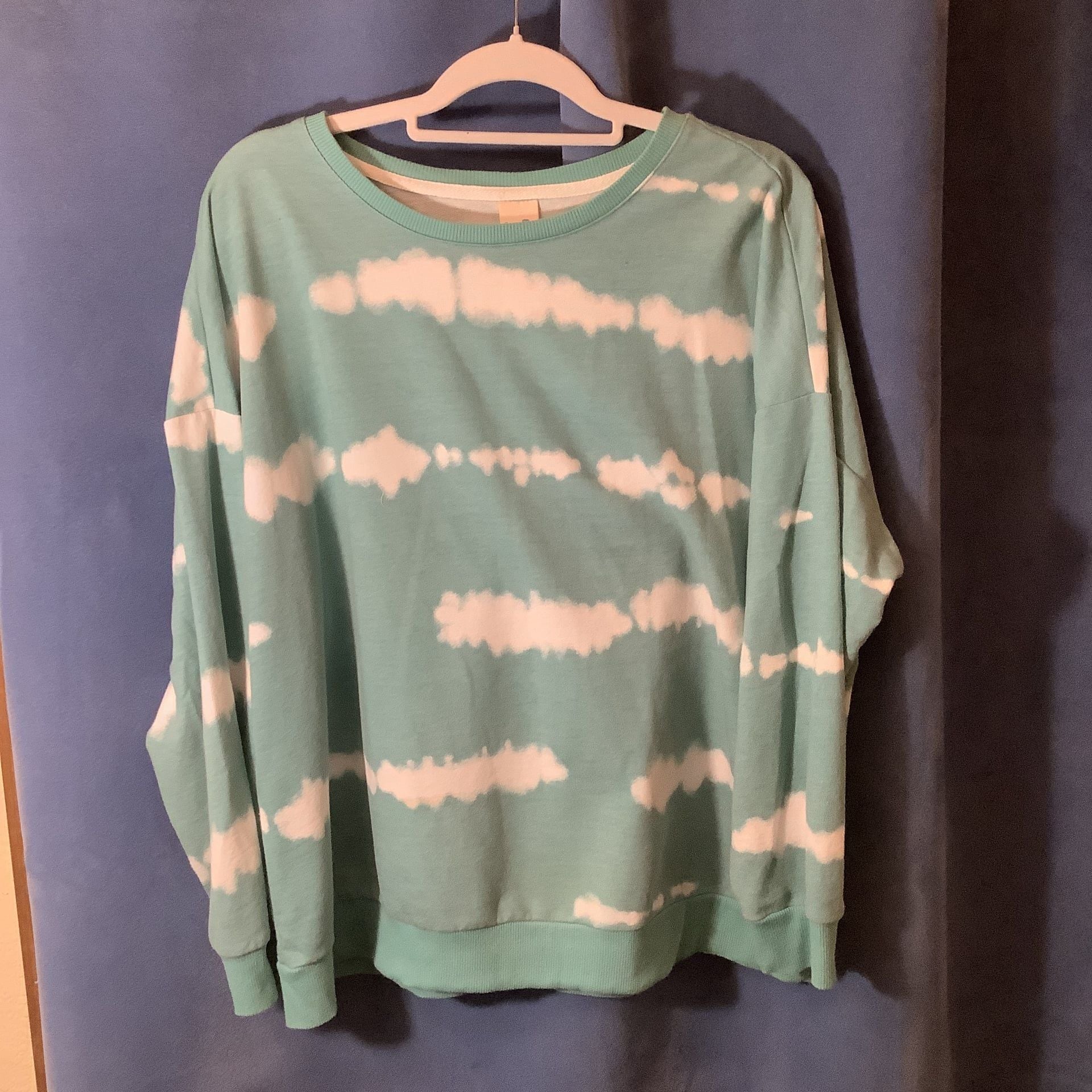 Teal Tie-Dye Sweatshirt 2