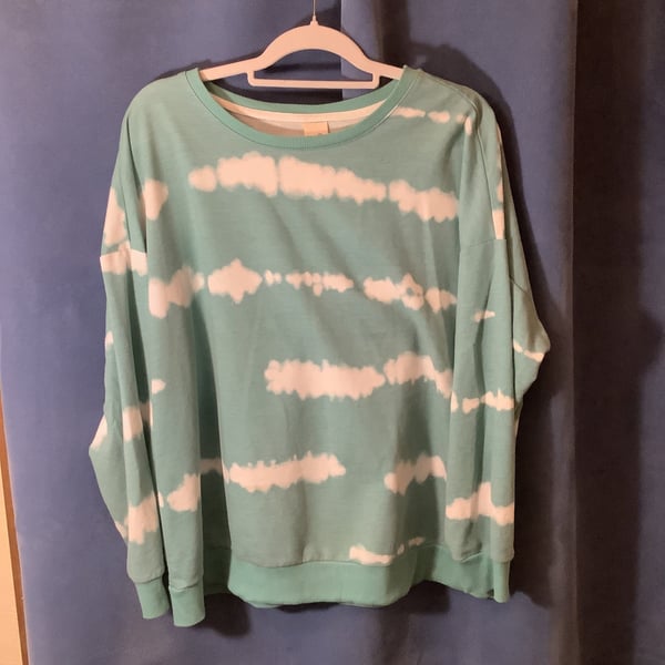 Teal Tie-Dye Sweatshirt