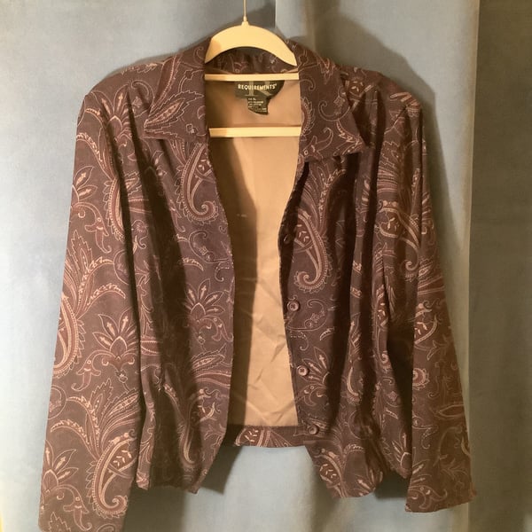 Vintage Paisley Patterned Blazer