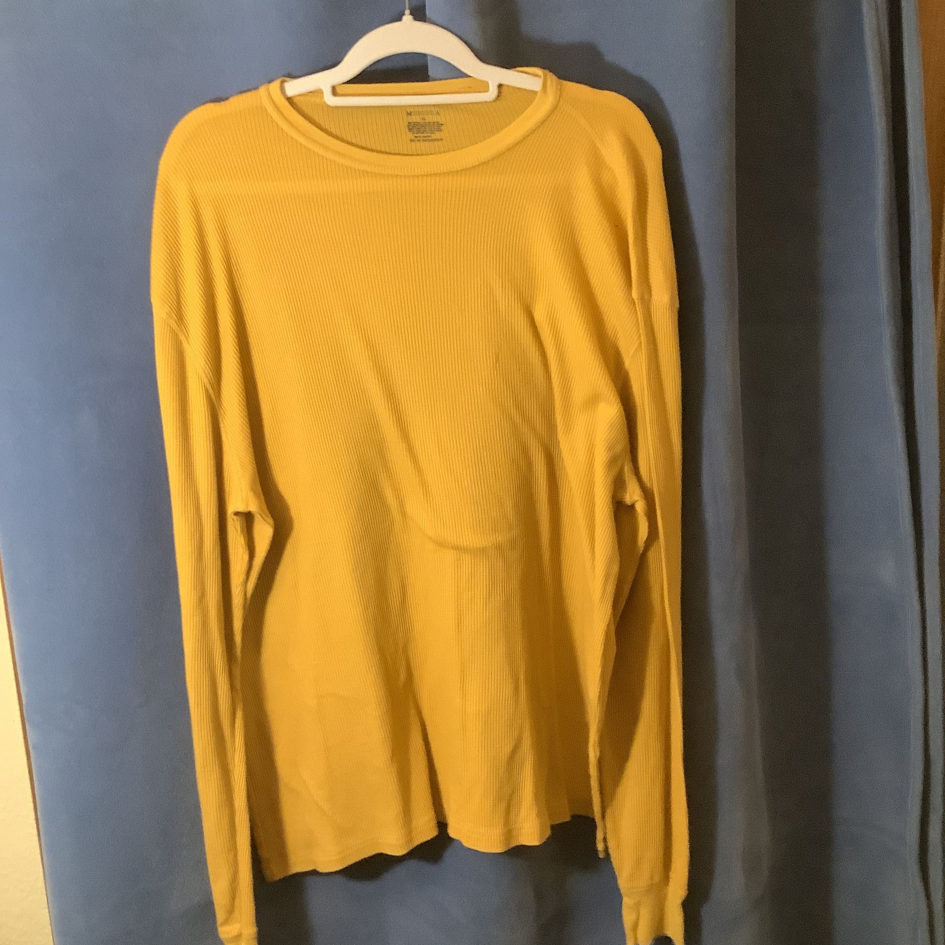 Yellow Long Sleeve Crew Neck Shirt 1