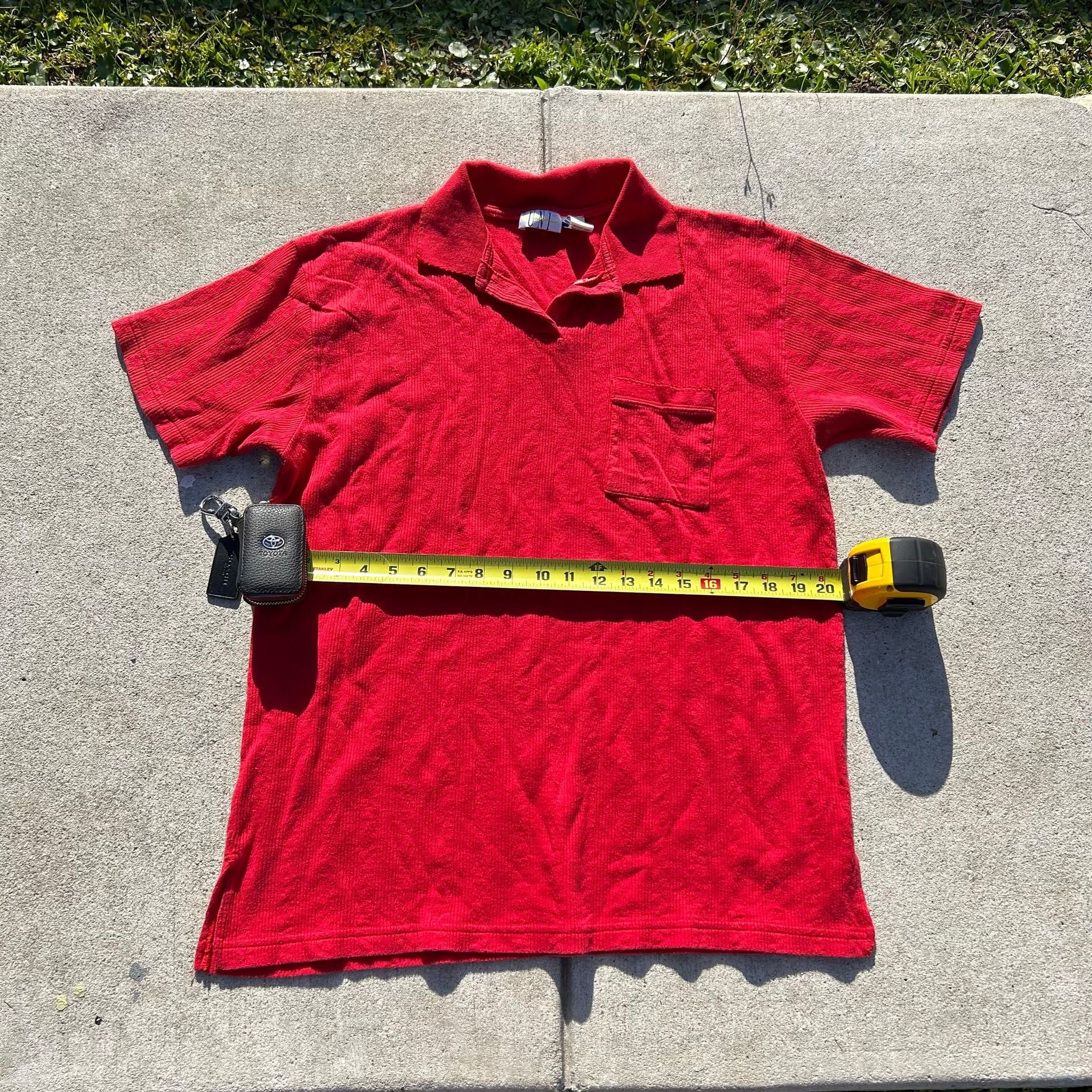 UNI Chest Pocket Red Polo 2