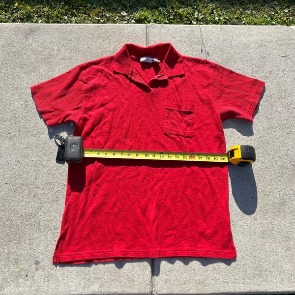 UNI Chest Pocket Red Polo