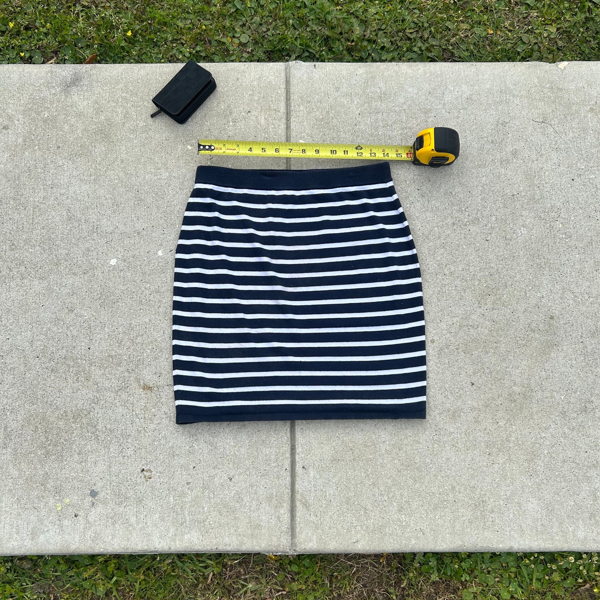 Michael Kors Striped Midnight Blue Women's Mini Skirt Size M 3