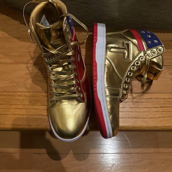 Amazon.com | T sneakers, Never Surrender shoes, Trump Gold Lace-Up High-Top Sneakers | Fashion Sneakers, $69*