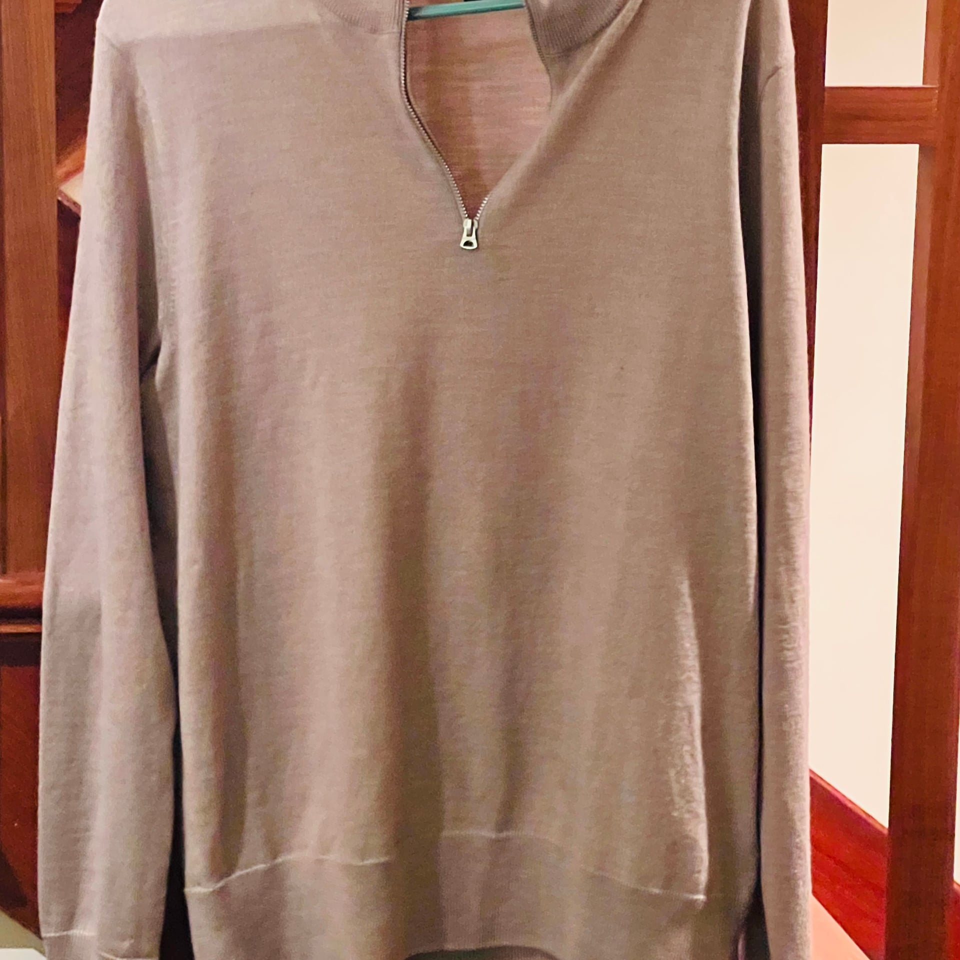 J Crew Cotton Half Zip Sweater Mens MEDIUM New (29) 3