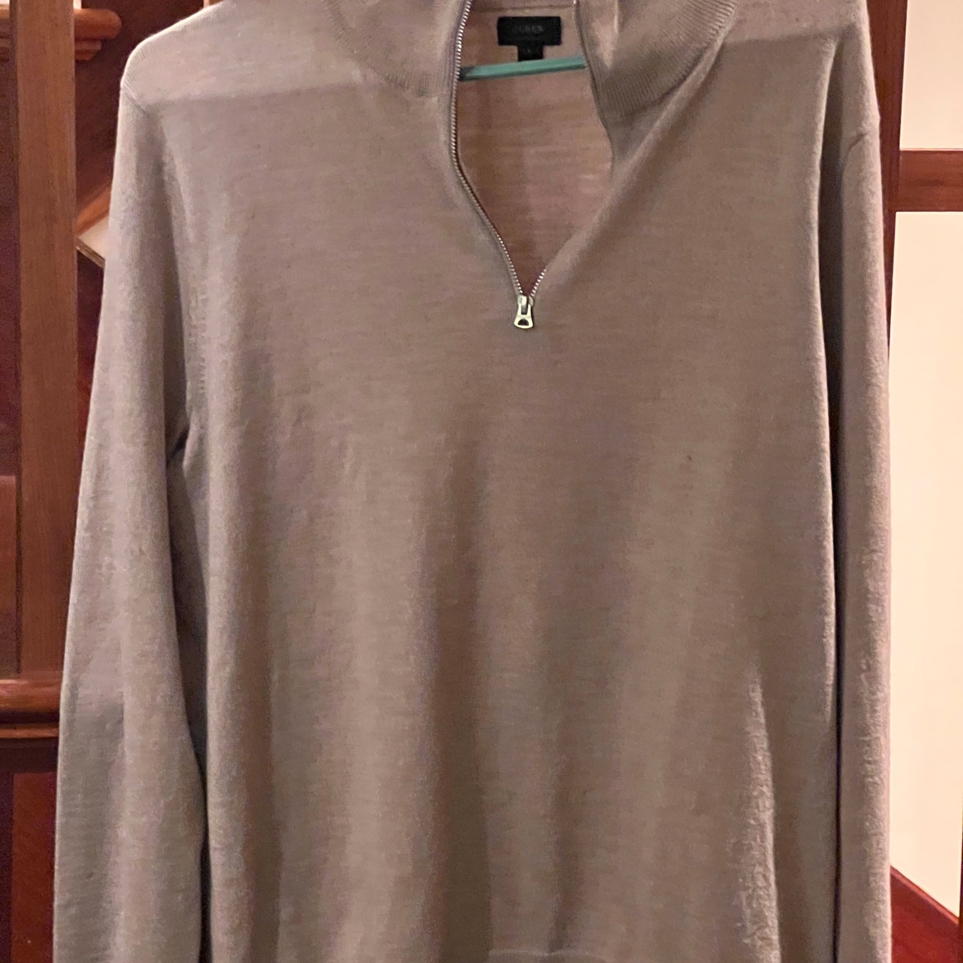 J Crew Cotton Half Zip Sweater Mens MEDIUM New (29) 1