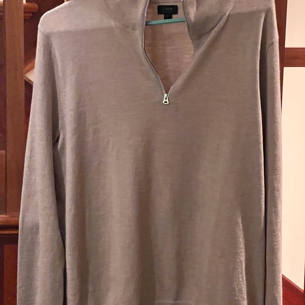 J Crew Cotton Half Zip Sweater Mens MEDIUM New (29)