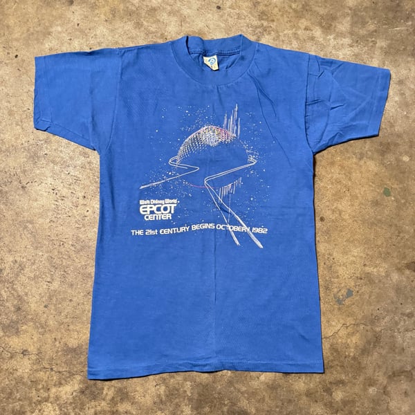 80s EPCOT CENTER WALT DISNEY WORLD 21ST CENTURY BEGINS OCT 1 1982 t-shirt Small