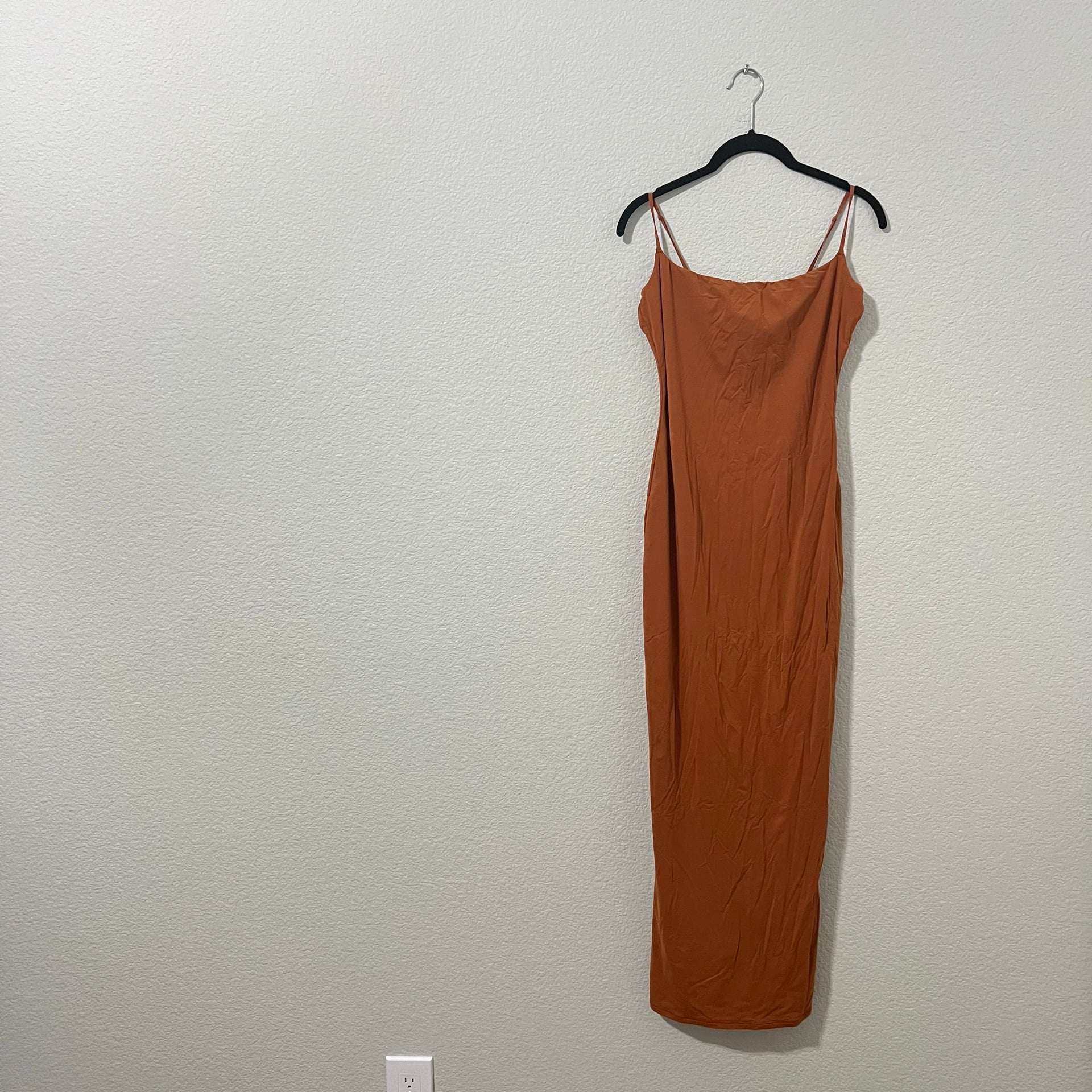 Skims fits everybody long slip dress bronze Burnt Orange Brown Size Large 2