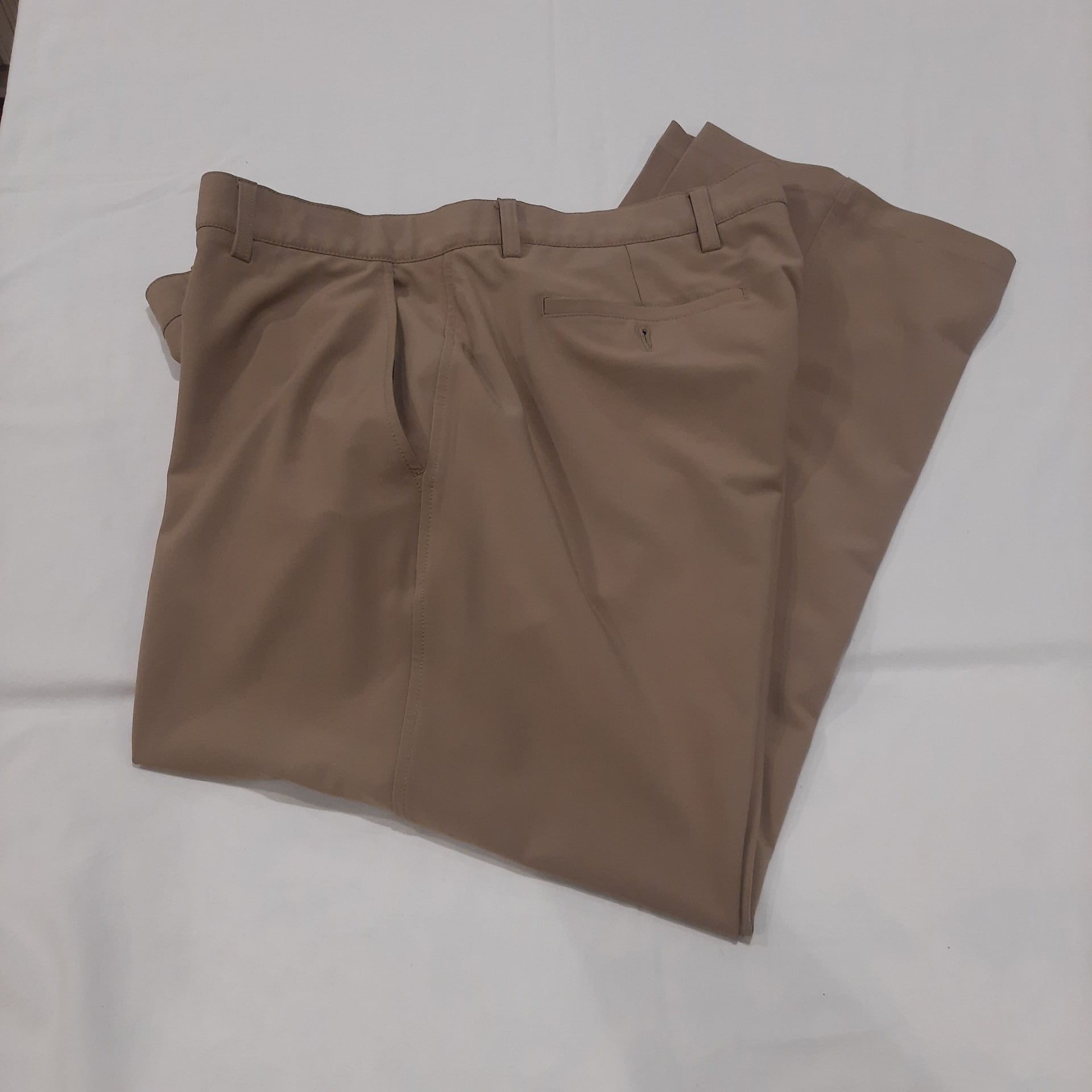 FJ FootJoy Pants Mens 40 Khaki Beige Chino Golf Performance Slacks Straight 40x30 3