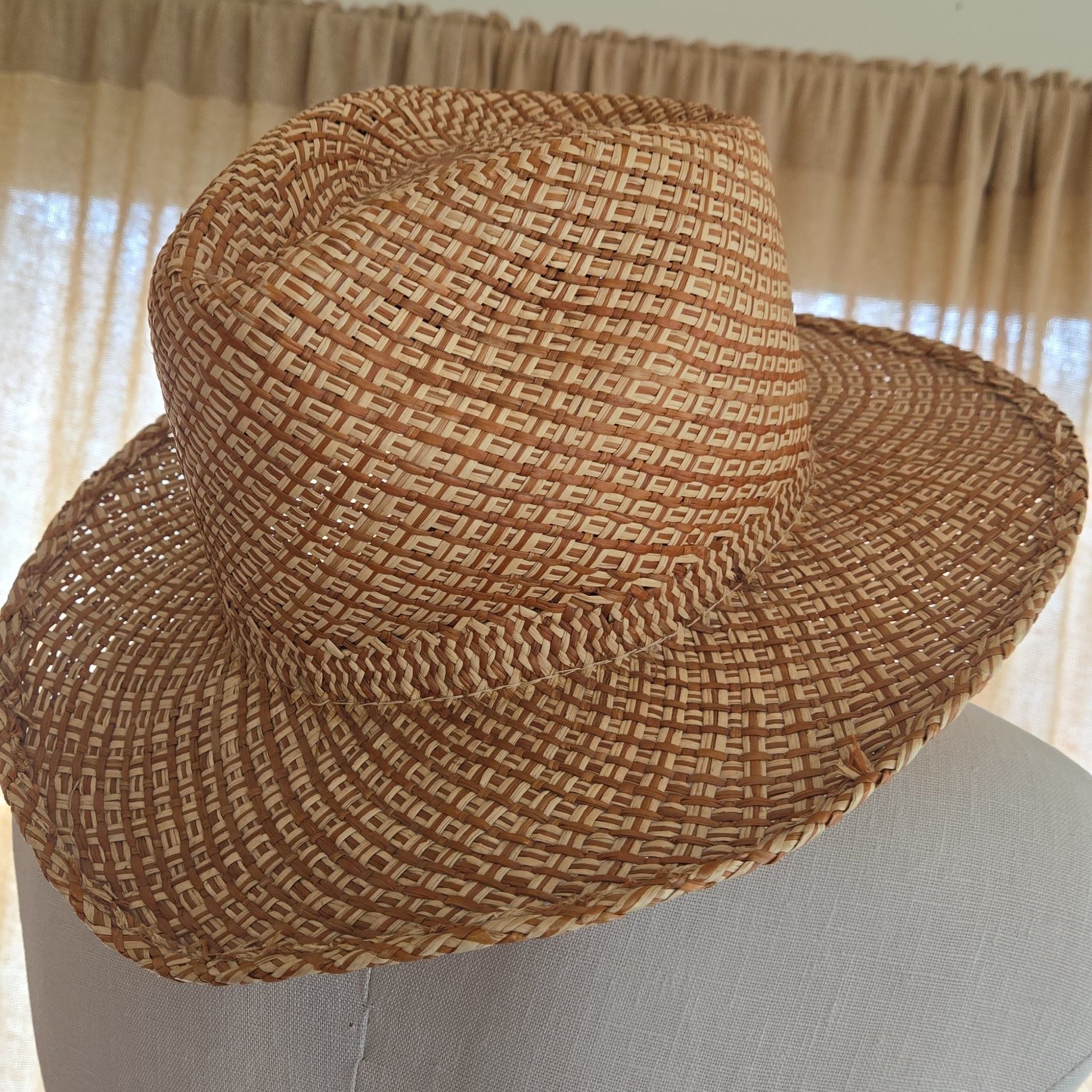 Vintage - Braided straw hat - GOVI hat 1