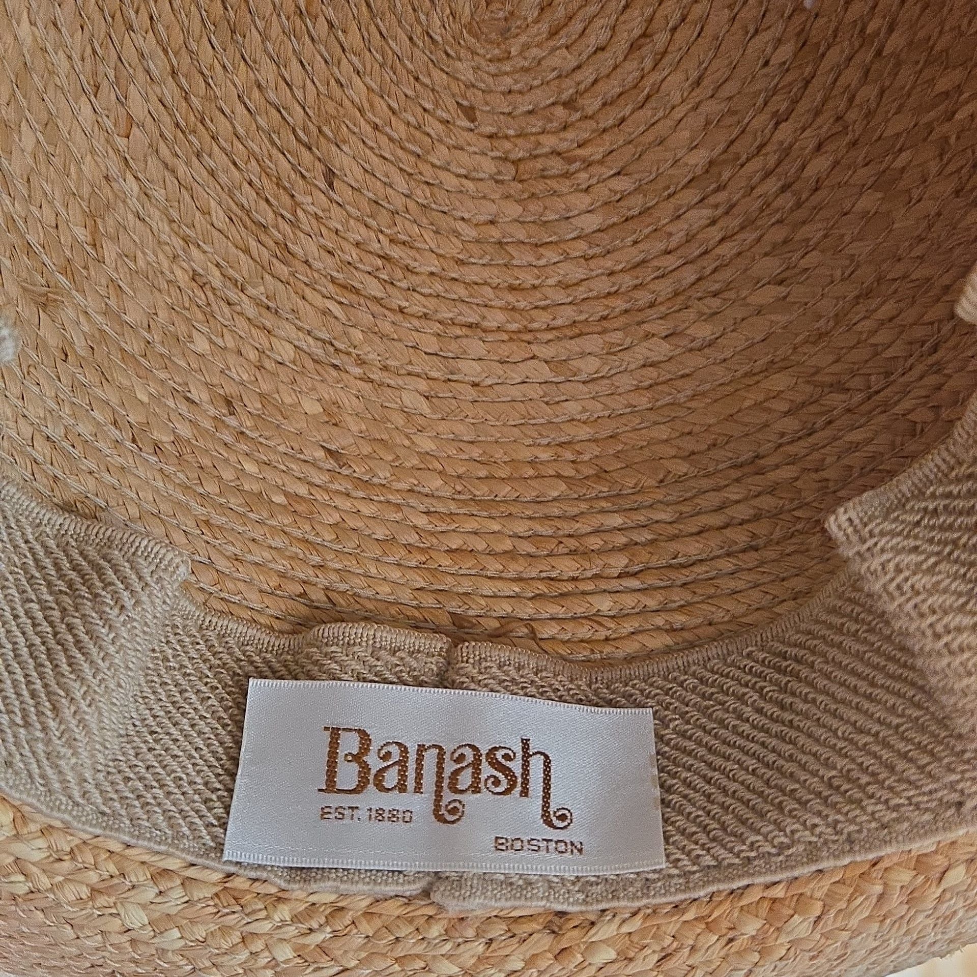 Women's Vintage BANASH Straw Sun Hat, Elastic Sweatband For Optimal Fit 2
